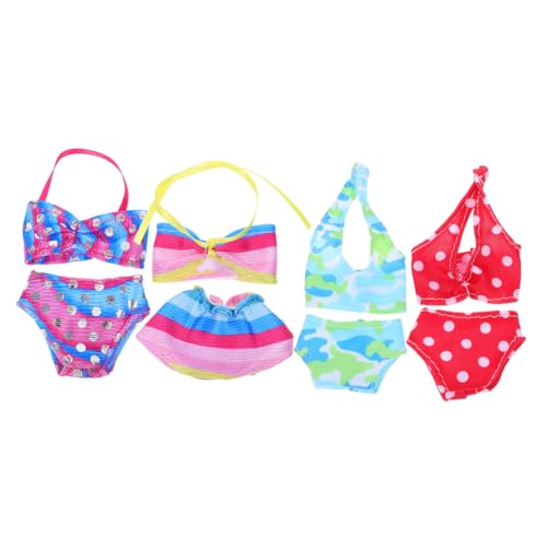 WEKAMOS 4 Sets Mädchen Puppen Kleidung Badeanzug Bikini Für Mädchen Puppen Handgemachte Bikini Badeanzug Badeanzug Für Strand-Stil WEKAMOS 4 Sets Mädchen Puppen Kleidung Badeanzug Bikini Für Mädchen Puppen Handgemachte Bikini Badeanzug Badeanzug Für Strand-Stil von WEKAMOS