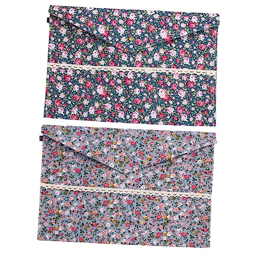 WEKAMOS 4 Stück Dokumentenordner Filz Tasche mit Buntem Blumenmuster Handlicher Dokumenten Organizer für Büro Schule Zuhause Hochwertige und Leichte Aufbewahrungslösung von WEKAMOS
