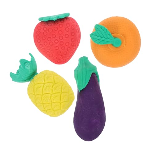 WEKAMOS 4 Stück Gummi-Briefpapier für Studenten erasers for radiergummi Essen süßes stationäres Mini Radiergummis für Lebensmittel Radiergummis für von WEKAMOS