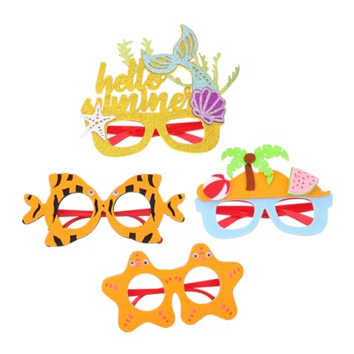 WEKAMOS 4 Stück Hawaiischer Brillenrahmen Dekorationen Strand Geburtstag Erwachsene hawaii party dekoration aufsteckgläser Funny glasses Party-Requisite Kostümzubehör Plastik WEKAMOS 4 Stück Hawaiischer Brillenrahmen Dekorationen Strand Geburtstag Erwachsene hawaii party dekoration aufsteckgläser Funny glasses Party-Requisite Kostümzubehör Plastik von WEKAMOS