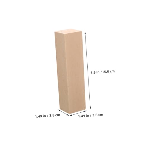 WEKAMOS 4 Stück Holzblöcke Zum Dekorieren Schnitzen Holzschnitzen Zum Basteln Holzbrett Zählwürfel Für Chip Carving Blöcke Holz Zum Schnitzen Unfertige Blöcke Bastelblock Khaki von WEKAMOS