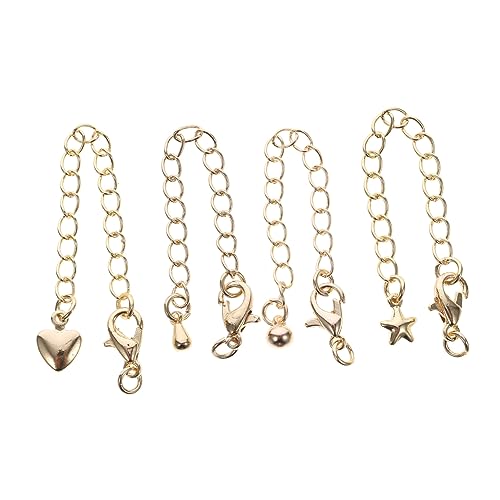 WEKAMOS 4 Stück Kettenverlängerungen Goldplattiert für DIY Schmuck Armbandverlängerungen Zubehör für und Armbänder Einfach zu Befestigen Langlebig und Rostfrei WEKAMOS 4 Stück Kettenverlängerungen Goldplattiert für DIY Schmuck Armbandverlängerungen Zubehör für und Armbänder Einfach zu Befestigen Langlebig und Rostfrei von WEKAMOS
