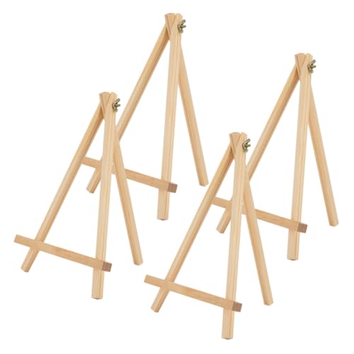 WEKAMOS 4 Stück Kleine Holz Staffeleien mit Stabilem Dreibein für Tisch Mini und Displayständer für Malpult und Fotoaufsteller für Kunstwerke und Kleine Leinwände WEKAMOS 4 Stück Kleine Holz Staffeleien mit Stabilem Dreibein für Tisch Mini und Displayständer für Malpult und Fotoaufsteller für Kunstwerke und Kleine Leinwände von WEKAMOS