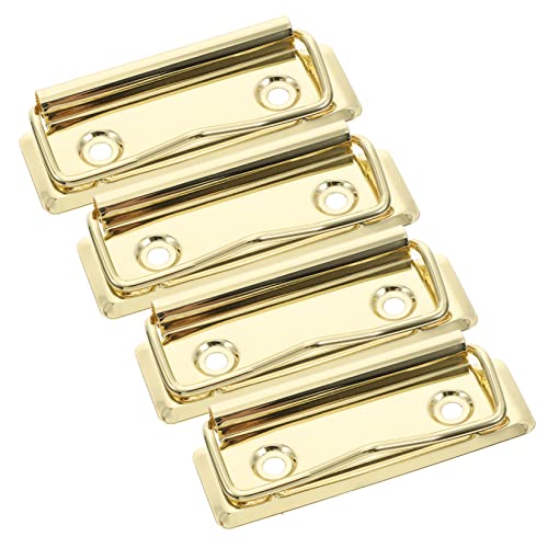 WEKAMOS 4 Stück Klemmbrett Clips aus Metall Wiederverwendbare Binder Clips für Büro Schule und Zuhause Vielseitig Einsetzbar für Dokumente und Praktische Halterung für Lose Papiere von WEKAMOS