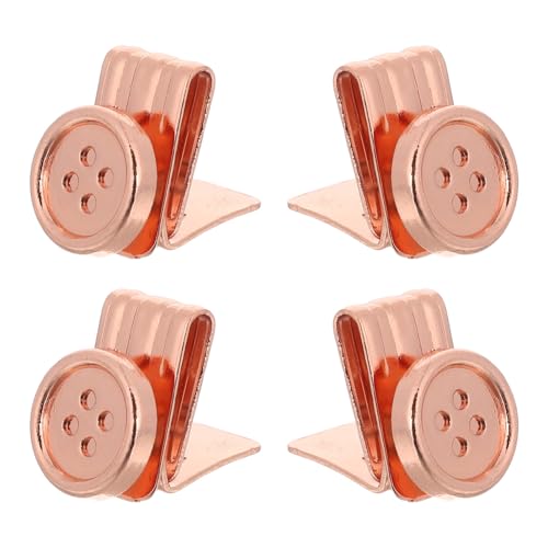WEKAMOS 4 Stück Metall Knopfclips für Jeans und Hosen Nahtlose Lösung für Geschäftliche und Outfits Langlebig und von WEKAMOS
