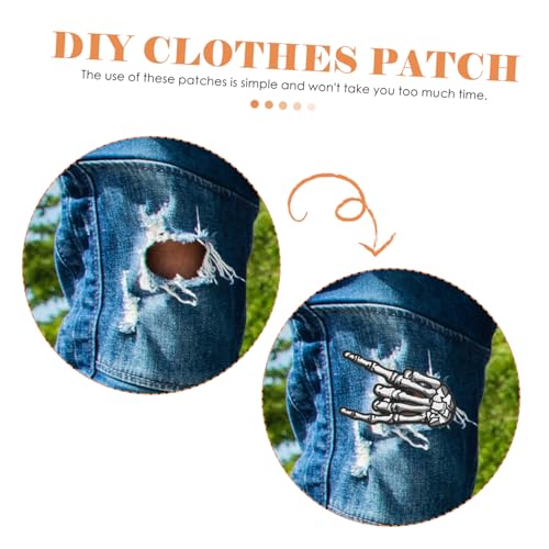 WEKAMOS 4 Stück Teiliges Besticktes Schädel Herz Zarte Abnehmbare Bügel Patches für Kleidung Hüte Taschen Vielseitige DIY Applikationen zur Dekorativen Reparatur und Individualisierung WEKAMOS 4 Stück Teiliges Besticktes Schädel Herz Zarte Abnehmbare Bügel Patches für Kleidung Hüte Taschen Vielseitige DIY Applikationen zur Dekorativen Reparatur und Individualisierung von WEKAMOS