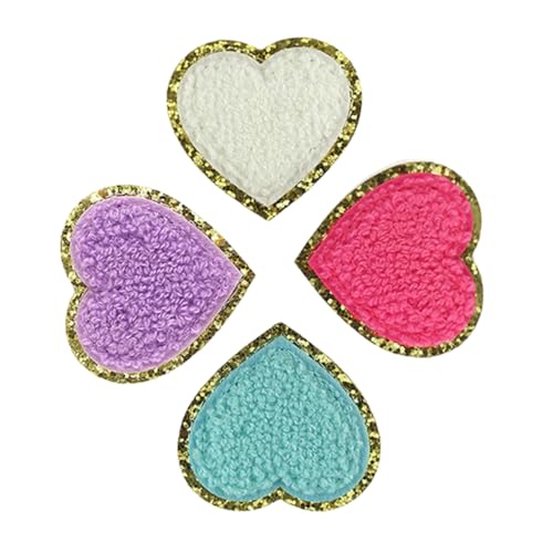 WEKAMOS 4 Stück Teiliges Herz Patches aus Polyester Dekorative Aufnäher für Jacken Hüte Kleidung und Schuhe Selbstklebend zum Aufbügeln und Aufnähen Vielseitiges Zufällige Farbe WEKAMOS 4 Stück Teiliges Herz Patches aus Polyester Dekorative Aufnäher für Jacken Hüte Kleidung und Schuhe Selbstklebend zum Aufbügeln und Aufnähen Vielseitiges Zufällige Farbe von WEKAMOS
