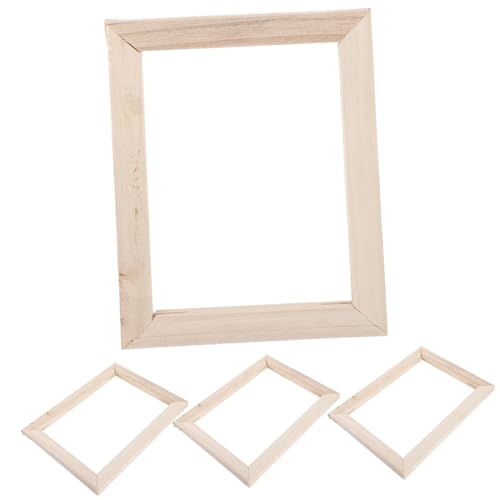 WEKAMOS 4 Stück Teiliges Holz-leinwandrahmen aus Kiefer Paulownia-holz Stabile DIY Malrahmen für Öl Acrylfarben Rechteckige Keilrahmenleisten Robust und Einfach zu Montieren von WEKAMOS