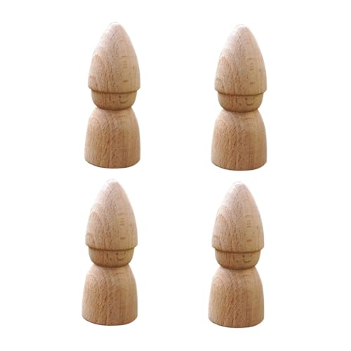 WEKAMOS 4 Stück Teiliges Holzfiguren Bastelset Unbemalte Puppen aus Hochwertigem Vollholz DIY Malspielzeug für Kreative Handwerksideen für Junge Mädchen Kleinkinder WEKAMOS 4 Stück Teiliges Holzfiguren Bastelset Unbemalte Puppen aus Hochwertigem Vollholz DIY Malspielzeug für Kreative Handwerksideen für Junge Mädchen Kleinkinder von WEKAMOS