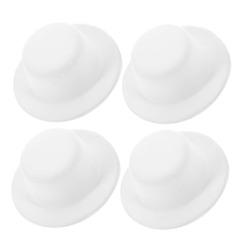 WEKAMOS 4 Stück Teiliges Kleine Weiße DIY Puppenhüte mit Flachem Deckel Formelle Hüte für Schneemann und Clown Dekoration Langlebige Handgefertigte Puppenaccessoires für Kreative WEKAMOS 4 Stück Teiliges Kleine Weiße DIY Puppenhüte mit Flachem Deckel Formelle Hüte für Schneemann und Clown Dekoration Langlebige Handgefertigte Puppenaccessoires für Kreative von WEKAMOS