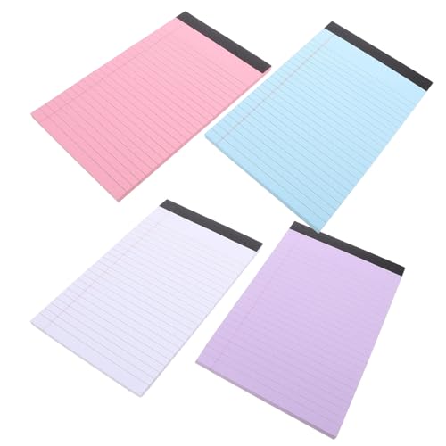 WEKAMOS 4 Stück Teiliges Liniert Legal Pads Schreibblock Farbig Notizblock mit Abreißbaren Blättern für Schule Büro Business Elegantes Design WEKAMOS 4 Stück Teiliges Liniert Legal Pads Schreibblock Farbig Notizblock mit Abreißbaren Blättern für Schule Büro Business Elegantes Design von WEKAMOS