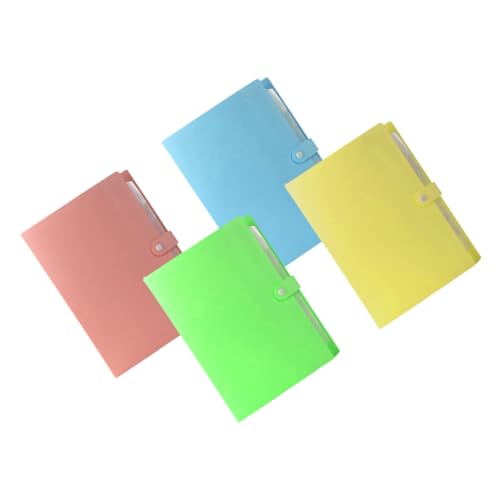 WEKAMOS 4 Stück Teiliges Multi Layer Dokumenten Organizer Erweiterbare Fächermappe in Blau Gelb und Grün für Büro Schule und Zuhause Große Kapazität für Papiere Quittungen und von WEKAMOS
