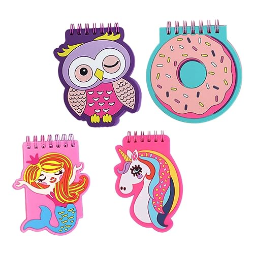 WEKAMOS 4 Stück Teiliges PVC Softcover Spiralnotizbuch Cartoon Motiv Lose Glattes Schreibpapier für Schüler Büro Reiseplanung und Kreatives Schreiben WEKAMOS 4 Stück Teiliges PVC Softcover Spiralnotizbuch Cartoon Motiv Lose Glattes Schreibpapier für Schüler Büro Reiseplanung und Kreatives Schreiben von WEKAMOS
