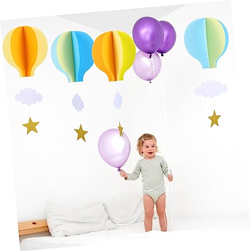 WEKAMOS 4 Stück Teiliges Papier Heißluftballon Girlande Party Deko Bunte Hängedekorationen für Decke Fenster Wand Geeignet für Shower Hochzeit Geburtstagsfeier Romantische Atmosphäre WEKAMOS 4 Stück Teiliges Papier Heißluftballon Girlande Party Deko Bunte Hängedekorationen für Decke Fenster Wand Geeignet für Shower Hochzeit Geburtstagsfeier Romantische Atmosphäre von WEKAMOS