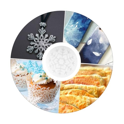 WEKAMOS 4 Stück Teiliges Schneeflocken Silikonform für Epoxidharz Schmuck DIY Anhänger Gießform Vielseitige Harzformen für Weihnachtsdekoration und Handgemachte Accessoires WEKAMOS 4 Stück Teiliges Schneeflocken Silikonform für Epoxidharz Schmuck DIY Anhänger Gießform Vielseitige Harzformen für Weihnachtsdekoration und Handgemachte Accessoires von WEKAMOS