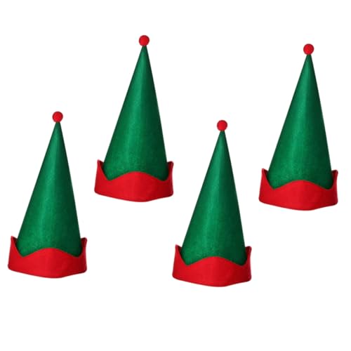 WEKAMOS 4 Stück Teiliges Weihnachts Elfen Zipfelmütze Grün Party Kopfbedeckung Festliche Weihnachtsfeier Accessoire Leicht und Bequem für Kostüm und Fotos WEKAMOS 4 Stück Teiliges Weihnachts Elfen Zipfelmütze Grün Party Kopfbedeckung Festliche Weihnachtsfeier Accessoire Leicht und Bequem für Kostüm und Fotos von WEKAMOS