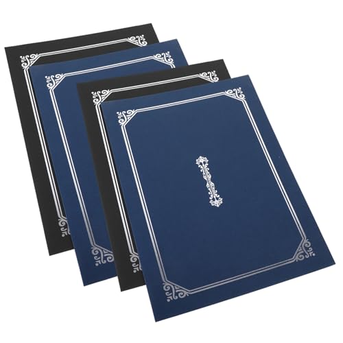 WEKAMOS 4 Stück Urkundenmappe Papier mit Goldprägung Dekorativer Zertifikathalter in Schwarz und Blau Schützende Dokumentenmappe für Diplome und Wichtige Urkunden Praktisches Design für WEKAMOS 4 Stück Urkundenmappe Papier mit Goldprägung Dekorativer Zertifikathalter in Schwarz und Blau Schützende Dokumentenmappe für Diplome und Wichtige Urkunden Praktisches Design für von WEKAMOS