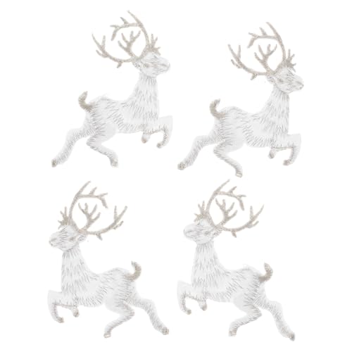 WEKAMOS 4 Stück Weihnachtliche Rentier Stickerei Aufnäher Patch zum Aufbügeln Selbstklebend Festliche Weihnachtsapplikationen für Kleidung DIY Dekoration und Reparatur WEKAMOS 4 Stück Weihnachtliche Rentier Stickerei Aufnäher Patch zum Aufbügeln Selbstklebend Festliche Weihnachtsapplikationen für Kleidung DIY Dekoration und Reparatur von WEKAMOS