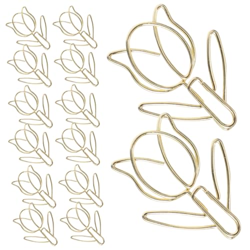 WEKAMOS 40 Stück Blumenförmige Büroklammern Kreative Planner Clips für Effiziente Dateiverwaltung Elegante Büro und Schulbedarf von WEKAMOS