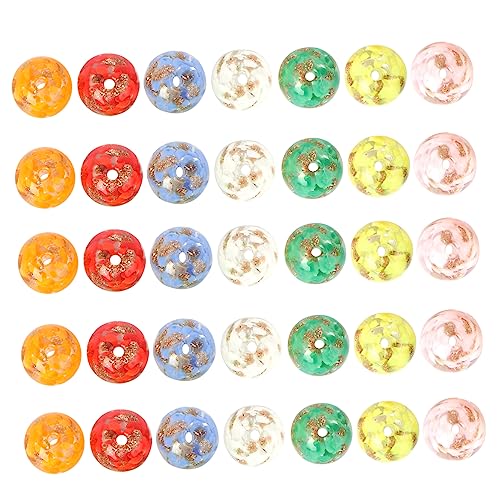 WEKAMOS 40 Stück DIY Glasperlen Bunte Spacer Perlen für Handgemachten Schmuck für Armbänder und Kreative Bastelprojekte für Designs von WEKAMOS