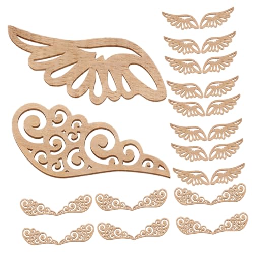 WEKAMOS 40 Stück Holzflügel Ausschnitte Unvollendete Holzscheiben DIY Bastelmaterial für Kreative Verzierung für Karten Scrapbooking und Party Dekorationen WEKAMOS 40 Stück Holzflügel Ausschnitte Unvollendete Holzscheiben DIY Bastelmaterial für Kreative Verzierung für Karten Scrapbooking und Party Dekorationen von WEKAMOS