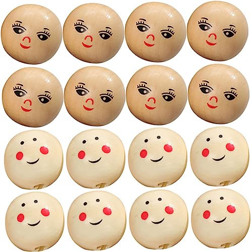 WEKAMOS 40 Stück Smile Face Holzperlen für DIY Schmuck Runde Bastelperlen für Charmante Zubehörteile für Armbänder und Leicht und Langlebig für Kreative Bastelprojekte WEKAMOS 40 Stück Smile Face Holzperlen für DIY Schmuck Runde Bastelperlen für Charmante Zubehörteile für Armbänder und Leicht und Langlebig für Kreative Bastelprojekte von WEKAMOS
