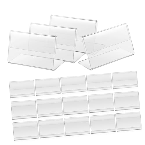 WEKAMOS 40 Stück Teiliges Acryl Schild Display Transparenter Preisschildhalter Stabiler Kartenhalter für Etiketten Visitenkarten und Preisschilder Vielseitig Einsetzbar für Laden WEKAMOS 40 Stück Teiliges Acryl Schild Display Transparenter Preisschildhalter Stabiler Kartenhalter für Etiketten Visitenkarten und Preisschilder Vielseitig Einsetzbar für Laden von WEKAMOS
