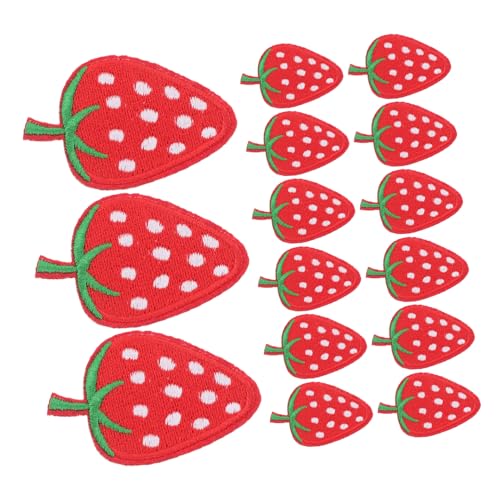 WEKAMOS 40 Stück Teiliges Erdbeer Stickapplikations Rot Bestickte Aufnäher zum Aufbügeln und Annähen Süße DIY Patches für Kleidung Taschen Hüte Schuhe Vielseitige Dekoration WEKAMOS 40 Stück Teiliges Erdbeer Stickapplikations Rot Bestickte Aufnäher zum Aufbügeln und Annähen Süße DIY Patches für Kleidung Taschen Hüte Schuhe Vielseitige Dekoration von WEKAMOS