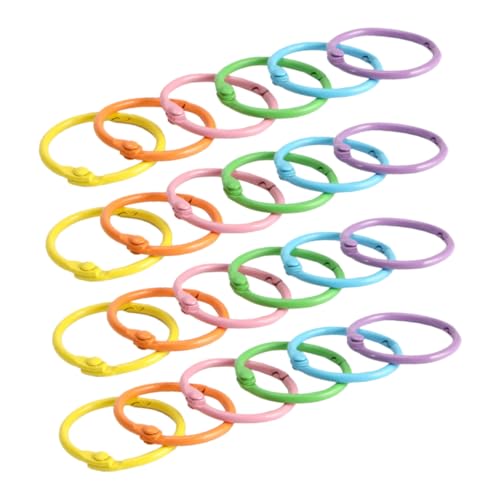 WEKAMOS 40 Stück Teiliges Metall Buchbinderinge Kleine Bunte Binder Ringe für Karteikarten Schlüsselanhänger und DIY Bastelprojekte Robuste Lose Verbindungsringe für Büro und Schule WEKAMOS 40 Stück Teiliges Metall Buchbinderinge Kleine Bunte Binder Ringe für Karteikarten Schlüsselanhänger und DIY Bastelprojekte Robuste Lose Verbindungsringe für Büro und Schule von WEKAMOS