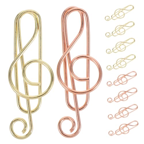 WEKAMOS 40 Stück Teiliges Musiknoten Büroklammern aus Robustem Metall Goldene und Roségoldfarbene Notenschlüssel Paper Clips Multifunktional für Büro Schule Notizbücher und Lesezeichen WEKAMOS 40 Stück Teiliges Musiknoten Büroklammern aus Robustem Metall Goldene und Roségoldfarbene Notenschlüssel Paper Clips Multifunktional für Büro Schule Notizbücher und Lesezeichen von WEKAMOS