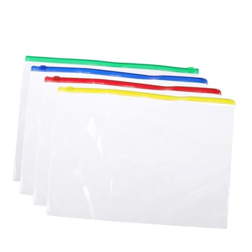 WEKAMOS 40 Stück Teiliges PVC Dokumententaschen Wasser und Ölbeständig Reißfest mit Verstärktem Reißverschluss Bunte Aufbewahrungsbeutel für Büro Schule und Reisen Rot Gelb Blau Grün WEKAMOS 40 Stück Teiliges PVC Dokumententaschen Wasser und Ölbeständig Reißfest mit Verstärktem Reißverschluss Bunte Aufbewahrungsbeutel für Büro Schule und Reisen Rot Gelb Blau Grün von WEKAMOS