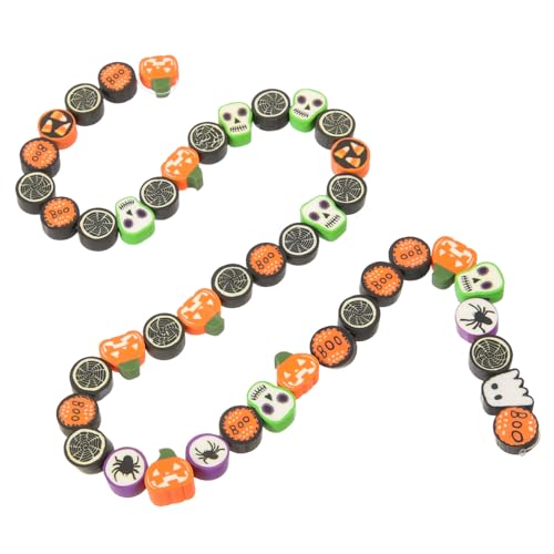 WEKAMOS 40 Stück Teiliges Polymer Clay Perlen Halloween DIY Armbandperlen mit Kürbis Geist und Buchstaben Leicht Langlebig für Schmuckherstellung und Bastelprojekte WEKAMOS 40 Stück Teiliges Polymer Clay Perlen Halloween DIY Armbandperlen mit Kürbis Geist und Buchstaben Leicht Langlebig für Schmuckherstellung und Bastelprojekte von WEKAMOS