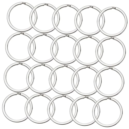 WEKAMOS 40 Stück Teiliges Set Flache Schlüsselringe Schlüsselanhänger Metallringe für DIY Bastelbedarf für Schlüsselanhänger Taschenanhänger und Persönliche WEKAMOS 40 Stück Teiliges Set Flache Schlüsselringe Schlüsselanhänger Metallringe für DIY Bastelbedarf für Schlüsselanhänger Taschenanhänger und Persönliche von WEKAMOS