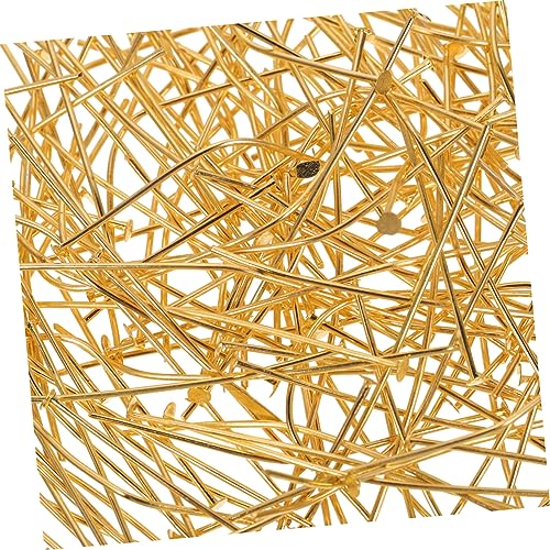 WEKAMOS 400 Stück Metall Kopfstifte für Schmuckherstellung Flachkopf Pins für DIY Ohrringe und Armbänder Goldene T Pins zum Auffädeln von Perlen WEKAMOS 400 Stück Metall Kopfstifte für Schmuckherstellung Flachkopf Pins für DIY Ohrringe und Armbänder Goldene T Pins zum Auffädeln von Perlen von WEKAMOS