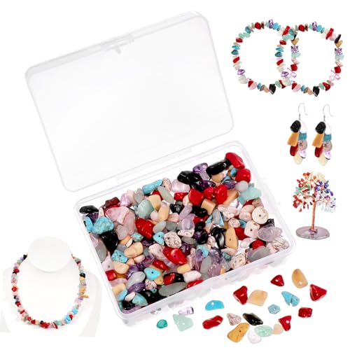 WEKAMOS 400 Stück Natürliche Unregelmäßige Steinperlen ca Bunte Schmuckperlen für DIY Bastelprojekte Armbänder Halsketten mit Vielfältigen Mustern und Kreativem Design WEKAMOS 400 Stück Natürliche Unregelmäßige Steinperlen ca Bunte Schmuckperlen für DIY Bastelprojekte Armbänder Halsketten mit Vielfältigen Mustern und Kreativem Design von WEKAMOS