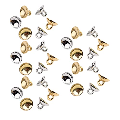 WEKAMOS 400 Stück Schalenförmige Anhänger Befestigungen für Halbohrperlen DIY Schmuckzubehör in Weiß und Gold WEKAMOS 400 Stück Schalenförmige Anhänger Befestigungen für Halbohrperlen DIY Schmuckzubehör in Weiß und Gold von WEKAMOS
