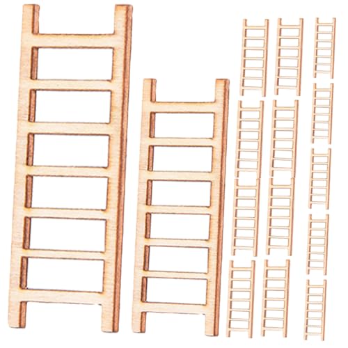WEKAMOS 40Stücke Holzleitern DIY Landschaftszubehör für Puppenhäuser Handgefertigte Mini Leitern Holz Perfektes Kreativität und Praktischen von WEKAMOS