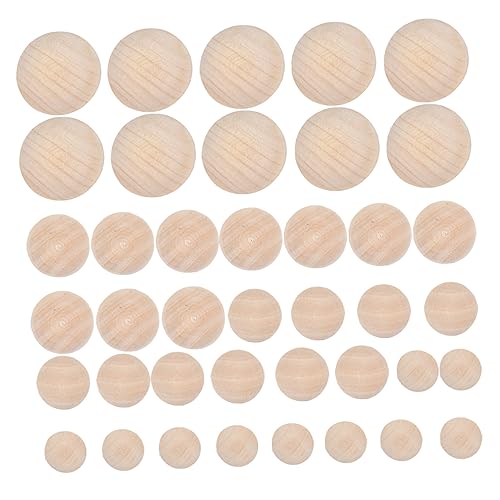 WEKAMOS 40Stücke Unbehandelte Halbkugeln Holz für DIY für Schnitzen Spielzeuge und Heimdekorationen Glatte Oberfläche Unlackierte Holzperlen WEKAMOS 40Stücke Unbehandelte Halbkugeln Holz für DIY für Schnitzen Spielzeuge und Heimdekorationen Glatte Oberfläche Unlackierte Holzperlen von WEKAMOS