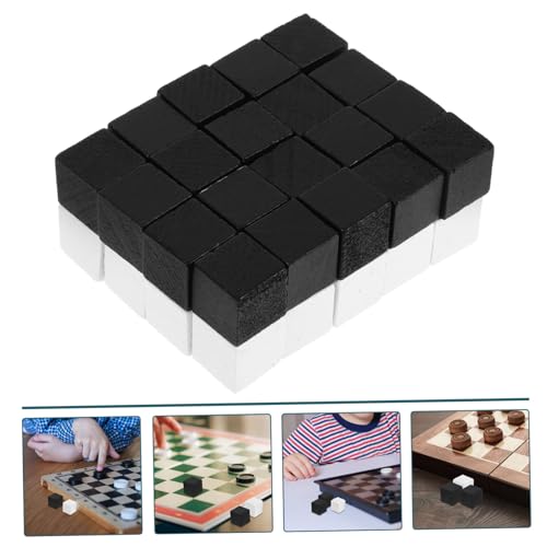 WEKAMOS 40stücke Mini Holz Spiel Schachfiguren Spielsteine Für Brettspiele Spielfiguren Spielzubehör Tabletop-spielkomponenten Brettspielsteine Holzfiguren von WEKAMOS