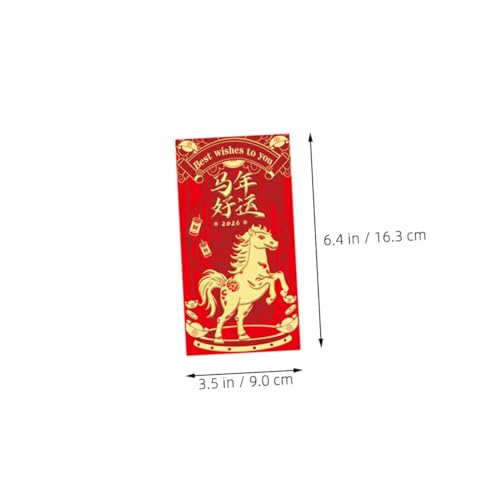 WEKAMOS 48 Stück Teiliges Chinesische Rote Umschläge Jahr Des Pferdes Glücksgeldumschläge Traditionell Gestaltet Sichere Geld und Kartenaufbewahrung Festliches Design für Frühlingsfest WEKAMOS 48 Stück Teiliges Chinesische Rote Umschläge Jahr Des Pferdes Glücksgeldumschläge Traditionell Gestaltet Sichere Geld und Kartenaufbewahrung Festliches Design für Frühlingsfest von WEKAMOS
