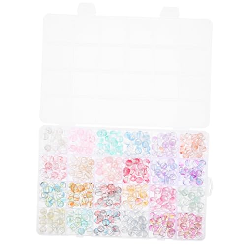 WEKAMOS 480 Stück Acryl DIY Perlen Glatte Bunte Spacer Perlen für Armbänder und Halsketten Langlebige Schmuckperlen für Basteln und Handarbeit Organizerbox von WEKAMOS