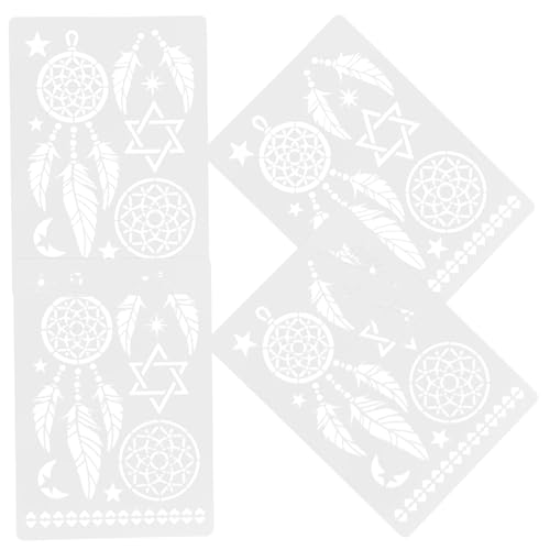 WEKAMOS 4Stücke DIY Mandala Wandmalerei Schablonen Wiederverwendbare Malvorlagen Pet für Heimdekoration und Bastelprojekte für Wände und Böden WEKAMOS 4Stücke DIY Mandala Wandmalerei Schablonen Wiederverwendbare Malvorlagen Pet für Heimdekoration und Bastelprojekte für Wände und Böden von WEKAMOS