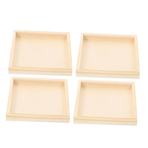WEKAMOS 4Stücke Holztabletts für Puzzlespielzeug Unvollendete Holzportionen Quadratische Ablagefächer für Bausteine Praktische Aufbewahrungslösung für Robust und Leicht WEKAMOS 4Stücke Holztabletts für Puzzlespielzeug Unvollendete Holzportionen Quadratische Ablagefächer für Bausteine Praktische Aufbewahrungslösung für Robust und Leicht von WEKAMOS
