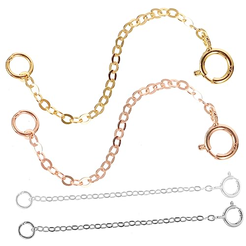 WEKAMOS 4Stücke Teiliges Halskettenverlängerungsketten Verstellbare Schmuckverlängerung für Armbänder Fußkettchen und DIY Projekte WEKAMOS 4Stücke Teiliges Halskettenverlängerungsketten Verstellbare Schmuckverlängerung für Armbänder Fußkettchen und DIY Projekte von WEKAMOS