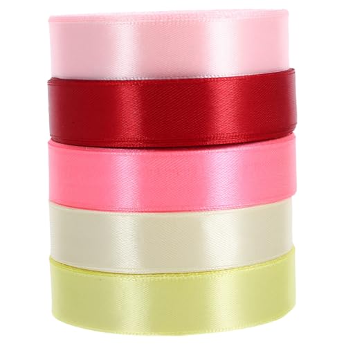 WEKAMOS 5 Rollen Geschenkband aus Polyester Strapazierfähiges Deko und Verpackungsband für Geschenke Basteln und Heimdekoration Vielseitig Einsetzbar in Pastellfarben WEKAMOS 5 Rollen Geschenkband aus Polyester Strapazierfähiges Deko und Verpackungsband für Geschenke Basteln und Heimdekoration Vielseitig Einsetzbar in Pastellfarben von WEKAMOS