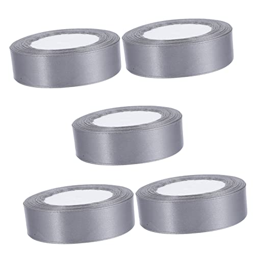 WEKAMOS 5 Rollen Satinband Doppelseitig Schleifenband Geschenkverpackung Dekoband für Hochzeit Geburtstag DIY Basteln und Geschenkboxen von WEKAMOS