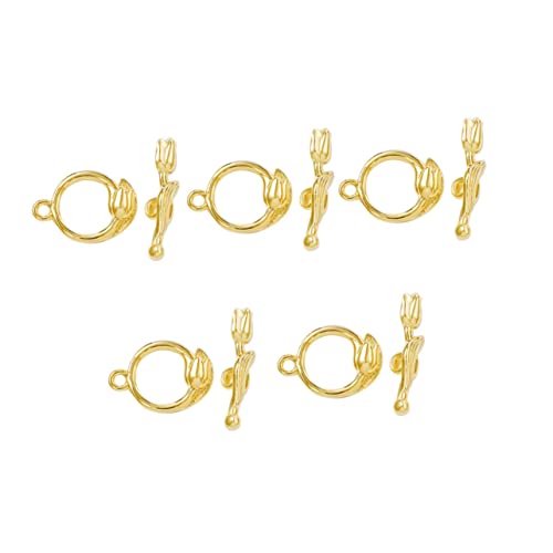 WEKAMOS 5 Sätze Metal Flower Ot Knebelverschluss für Schmuckherstellung DIY Armband und Halskettenverschluss Leichter Kompakter Metall Kettenverschluss für Modische Schmuckzubehör WEKAMOS 5 Sätze Metal Flower Ot Knebelverschluss für Schmuckherstellung DIY Armband und Halskettenverschluss Leichter Kompakter Metall Kettenverschluss für Modische Schmuckzubehör von WEKAMOS