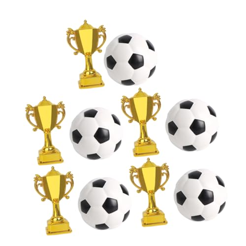 WEKAMOS 5 Sätze Mini Fußball Pokale aus Stabilem Kunststoff Goldfarbene Kleine Trophäen für Kindergeburtstag und Sportfeier Dekorative Fußball Cake Topper und Party WEKAMOS 5 Sätze Mini Fußball Pokale aus Stabilem Kunststoff Goldfarbene Kleine Trophäen für Kindergeburtstag und Sportfeier Dekorative Fußball Cake Topper und Party von WEKAMOS