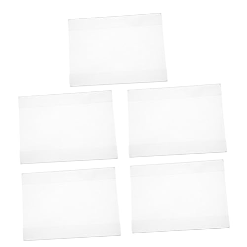 WEKAMOS 5 Stück Acryl Preisschildhalter für Supermärkte und Geschäfte Transparente Tischaufsteller für Preisanzeigen und Produktinformationen Leicht und Platzsparend für Einsatz im von WEKAMOS