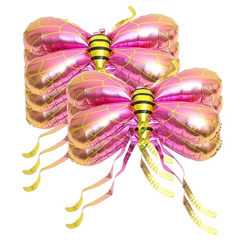 WEKAMOS 5 Stück Bienenflügelballon Party Aluminium Farbe Rechtschreibung Hi Luftballons Ballondekorationen Bienenflügel-Ballondekoration Geburtstagsdekoration Bienenballons Rosa WEKAMOS 5 Stück Bienenflügelballon Party Aluminium Farbe Rechtschreibung Hi Luftballons Ballondekorationen Bienenflügel-Ballondekoration Geburtstagsdekoration Bienenballons Rosa von WEKAMOS